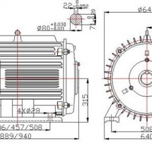 35kw 125rpm 50Hz Horizontal Permanent Magnet Generator
