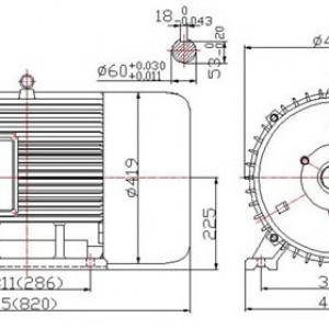 Brushless permanent magnet vehicle  motor 80kw-120kw